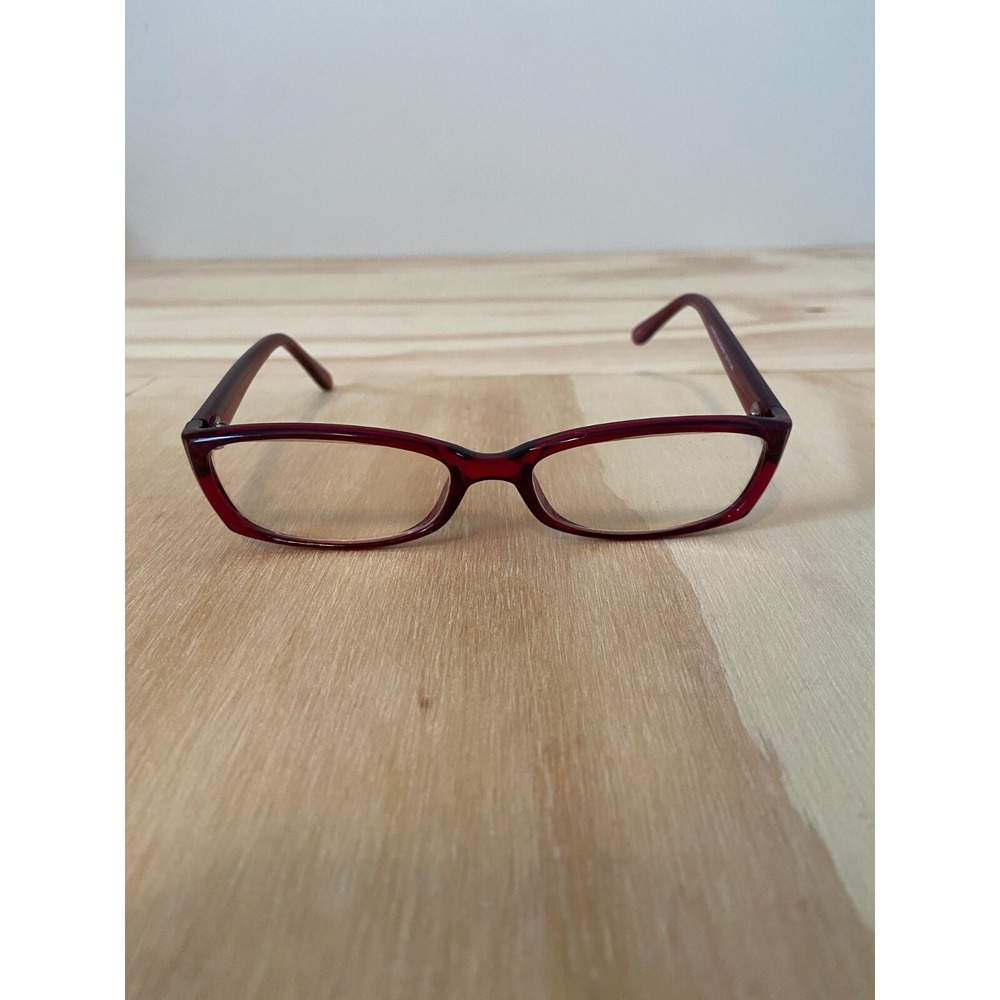 SHANNON Eyeglass Frames 50-17-145 Burgundy Glasses Frames Only Read Defect